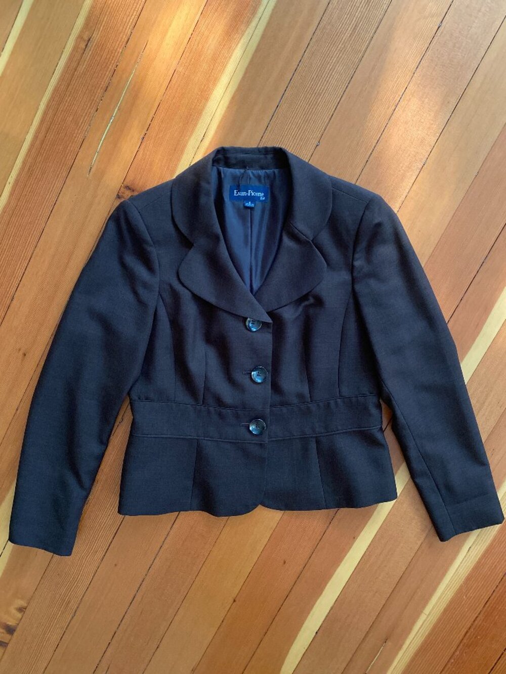 Vintage Evan Picone Cropped Blazer - Brown - Size 8 / Medium